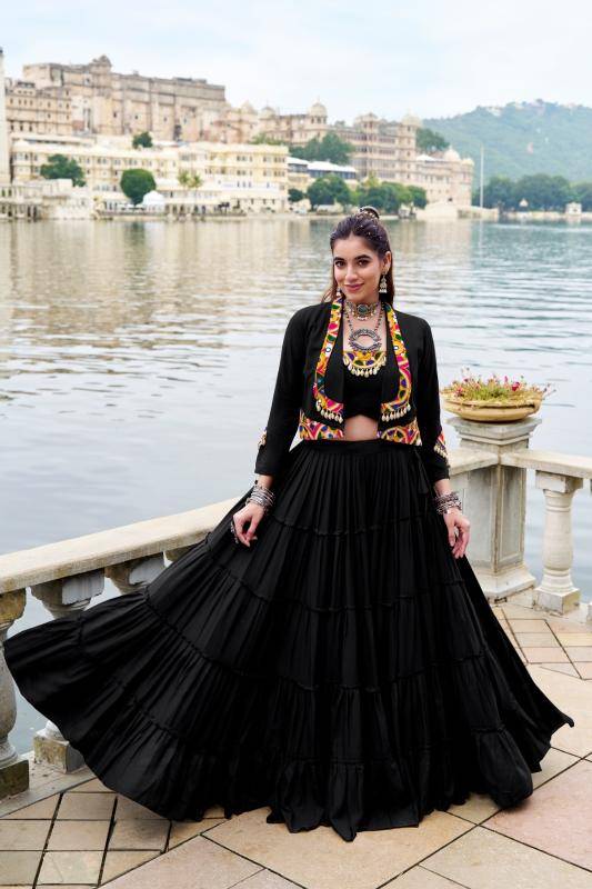 RAJUDI Rayon BLK Lehenga choli suppliers near me